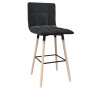 Black fabric kitchen stool by vidaXL, Kitchen stools - Ref: Foro24-338652, Price: 63,95 €, Discount: %