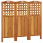 3-panel solid acacia wood screen 121.5x2x115 cm by vidaXL, Room dividers - Ref: Foro24-318546, Price: 92,99 €, Discount: %