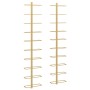 Wall wine rack for 10 bottles 2 units gold metal by vidaXL, Wine racks - Ref: Foro24-340907, Price: 108,26 €, Discount: %