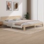 Solid pine wood bed frame 200x200 cm by vidaXL, Beds and slatted bases - Ref: Foro24-833123, Price: 191,35 €, Discount: %