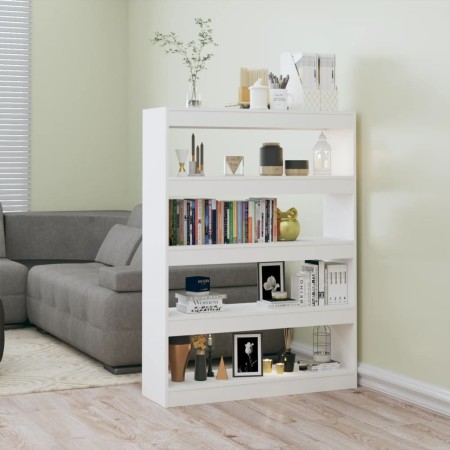 Estantería/divisor de espacios blanco brillante 100x30x135 cm de vidaXL, Librerías y estanterías - Ref: Foro24-811760, Precio...