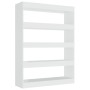 Estantería/divisor de espacios blanco brillante 100x30x135 cm de vidaXL, Librerías y estanterías - Ref: Foro24-811760, Precio...