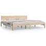 Solid pine wood bed frame 200x200 cm by vidaXL, Beds and slatted bases - Ref: Foro24-833123, Price: 191,35 €, Discount: %