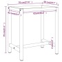 Werkbankstruktur aus mattschwarzem und rotem Metall, 70 x 50 x 79 cm von vidaXL, Tischbeine - Ref: Foro24-151449, Preis: 67,9...