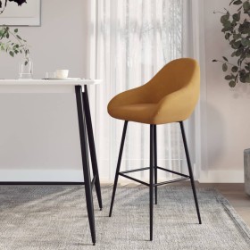 Brown Velvet Kitchen Stool by vidaXL, Kitchen stools - Ref: Foro24-338688, Price: 79,13 €, Discount: %