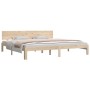 Solid pine wood bed frame 200x200 cm by vidaXL, Beds and slatted bases - Ref: Foro24-833123, Price: 191,35 €, Discount: %