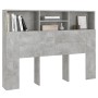 Mueble cabecero gris hormigón 140x19x103,5 cm de vidaXL, Cabeceros y pies de cama - Ref: Foro24-811866, Precio: 61,41 €, Desc...