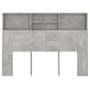 Mueble cabecero gris hormigón 140x19x103,5 cm de vidaXL, Cabeceros y pies de cama - Ref: Foro24-811866, Precio: 61,41 €, Desc...