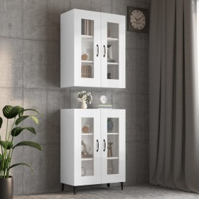 Glossy white wall-mounted hanging cabinet 69.5x34x90 cm by vidaXL, Sideboards - Ref: Foro24-812291, Price: 86,99 €, Discount: %