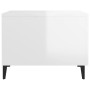 Coffee table with glossy white metal legs 50x50x40 cm by vidaXL, Coffee table - Ref: Foro24-812738, Price: 44,99 €, Discount: %