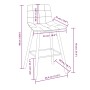 Küchen-Barhocker aus schwarzem Stoff von vidaXL, Küchenhocker - Ref: Foro24-338624, Preis: 73,97 €, Rabatt: %