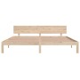 Solid pine wood bed frame 200x200 cm by vidaXL, Beds and slatted bases - Ref: Foro24-833123, Price: 191,35 €, Discount: %