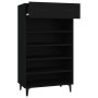 Mueble zapatero de madera contrachapada negro 60x35x105 cm de vidaXL, Zapateros y organizadores de calzado - Ref: Foro24-8127...