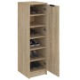 Mueble zapatero madera contrachapada roble Sonoma 30x35x100 cm de vidaXL, Zapateros y organizadores de calzado - Ref: Foro24-...