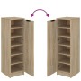 Sonoma oak plywood shoe rack furniture 30x35x100 cm by vidaXL, Shoe racks and shoe organizers - Ref: Foro24-811433, Price: 67...