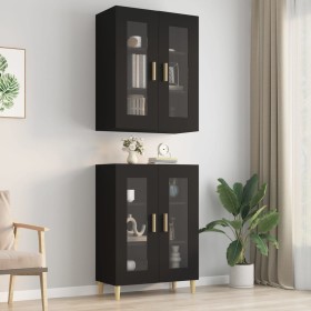 Black hanging wall cabinet 69.5x34x90 cm by vidaXL, Sideboards - Ref: Foro24-812277, Price: 81,59 €, Discount: %