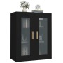 Armario de pared colgante negro 69,5x34x90 cm de vidaXL, Aparadores - Ref: Foro24-812277, Precio: 83,19 €, Descuento: %