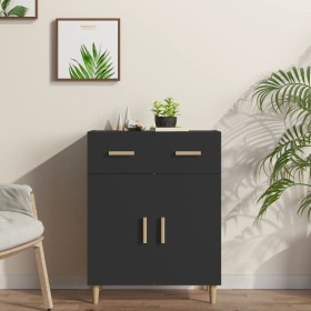 Black plywood sideboard 69.5x34x89 cm by vidaXL, Sideboards - Ref: Foro24-812187, Price: 96,99 €, Discount: %