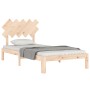 Estructura de cama con cabecero madera maciza 100x200 cm de vidaXL, Camas y somieres - Ref: Foro24-3193716, Precio: 102,84 €,...