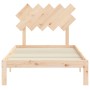 Estructura de cama con cabecero madera maciza 100x200 cm de vidaXL, Camas y somieres - Ref: Foro24-3193716, Precio: 102,84 €,...