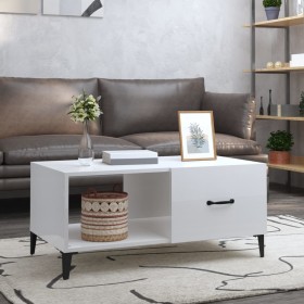 Glossy white plywood coffee table 90x50x40 cm by vidaXL, Coffee table - Ref: Foro24-812669, Price: 47,29 €, Discount: %