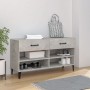 Mueble zapatero madera contrachapada gris hormigón 102x35x55 cm de vidaXL, Zapateros y organizadores de calzado - Ref: Foro24...