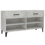 Mueble zapatero madera contrachapada gris hormigón 102x35x55 cm de vidaXL, Zapateros y organizadores de calzado - Ref: Foro24...