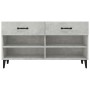 Mueble zapatero madera contrachapada gris hormigón 102x35x55 cm de vidaXL, Zapateros y organizadores de calzado - Ref: Foro24...