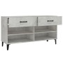 Mueble zapatero madera contrachapada gris hormigón 102x35x55 cm de vidaXL, Zapateros y organizadores de calzado - Ref: Foro24...