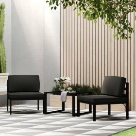 3-teilige Sofagarnitur mit anthrazitfarbenen Aluminium-Kissen von vidaXL, Gartensets - Ref: Foro24-318307, Preis: 288,99 €, R...