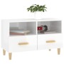 TV stand made of glossy white plywood, measuring 80x36x50 cm. by vidaXL, TV Furniture - Ref: Foro24-812588, Price: 68,96 €, D...