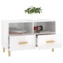 TV stand made of glossy white plywood, measuring 80x36x50 cm. by vidaXL, TV Furniture - Ref: Foro24-812588, Price: 68,96 €, D...