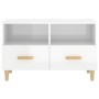 TV stand made of glossy white plywood, measuring 80x36x50 cm. by vidaXL, TV Furniture - Ref: Foro24-812588, Price: 68,96 €, D...