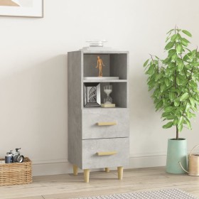 Gray concrete plywood sideboard 34.5x34x90 cm by vidaXL, Sideboards - Ref: Foro24-812361, Price: 63,99 €, Discount: %