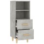 Aparador de madera contrachapada gris hormigón 34,5x34x90 cm de vidaXL, Aparadores - Ref: Foro24-812361, Precio: 63,34 €, Des...