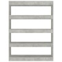 Estantería/divisor de espacios gris hormigón 100x30x135 cm de vidaXL, Librerías y estanterías - Ref: Foro24-811758, Precio: 6...