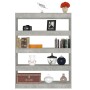 Estantería/divisor de espacios gris hormigón 100x30x135 cm de vidaXL, Librerías y estanterías - Ref: Foro24-811758, Precio: 6...