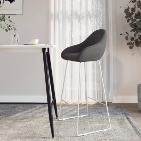 Dark Gray Velvet Kitchen Bar Stool by vidaXL, Kitchen stools - Ref: Foro24-338719, Price: 60,99 €, Discount: %