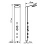 Braunglas-Duschpaneel-System von vidaXL, Strahldüsen für Badewannen und Duschen - Ref: Foro24-151417, Preis: 155,49 €, Rabatt: %