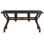 Mesa de jardín acero y vidrio marrón y negro 140x70x70 cm de vidaXL, Mesas de jardín - Ref: Foro24-318772, Precio: 170,69 €, ...