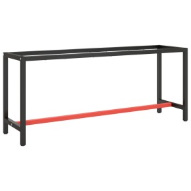 Metal black and matte red workbench structure 190x50x79cm by vidaXL, Table legs - Ref: Foro24-151453, Price: 111,07 €, Discou...