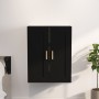 Armario de pared madera de ingeniería negro 69,5x32,5x90 cm de vidaXL, Estantes y estanterías - Ref: Foro24-812295, Precio: 7...