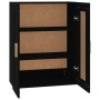 Black engineered wood wall cabinet 69.5x32.5x90 cm by vidaXL, Shelves and shelves - Ref: Foro24-812295, Price: 74,50 €, Disco...