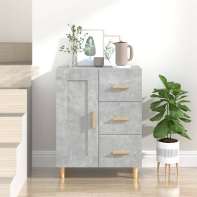 Gray concrete plywood sideboard 69.5x34x90 cm by vidaXL, Sideboards - Ref: Foro24-812226, Price: 93,99 €, Discount: %