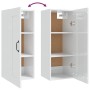 Glossy white engineered wood hanging cabinet 35x34x90 cm by vidaXL, Lockers and storage cabinets - Ref: Foro24-812480, Price:...