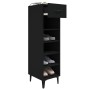 Mueble zapatero de madera contrachapada negro 30x35x105 cm de vidaXL, Zapateros y organizadores de calzado - Ref: Foro24-8128...