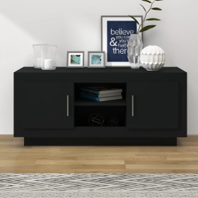 Black plywood TV cabinet 102x35x45 cm by vidaXL, TV Furniture - Ref: Foro24-811791, Price: 66,16 €, Discount: %