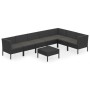 8-teiliges Gartenmöbel-Set und schwarze synthetische Rattankissen von vidaXL, Gartensets - Ref: Foro24-3094429, Preis: 526,33...