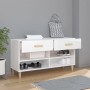 Glossy white plywood shoe cabinet 102x35x55 cm by vidaXL, Shoe racks and shoe organizers - Ref: Foro24-812822, Price: 55,99 €...