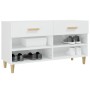 Glossy white plywood shoe cabinet 102x35x55 cm by vidaXL, Shoe racks and shoe organizers - Ref: Foro24-812822, Price: 55,99 €...